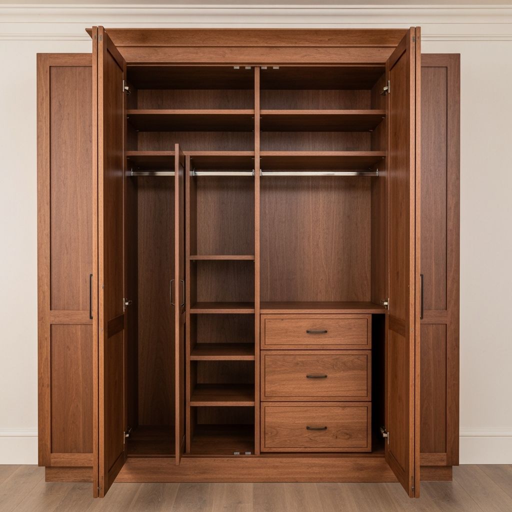Custom solid wood wardrobe